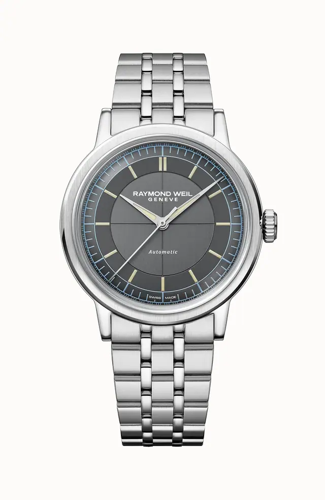 Raymond Weil Millesime Automatic Central Seconds Anthracite Sector Dial Watch, 39 mm 2925-ST-60011