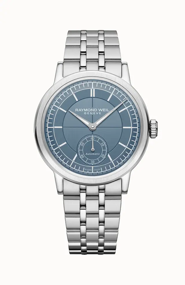 Raymond Weil Millesime Men's Automatic Small Seconds Denim Blue Dial Bracelet Watch, 39mm 2930-ST-50011