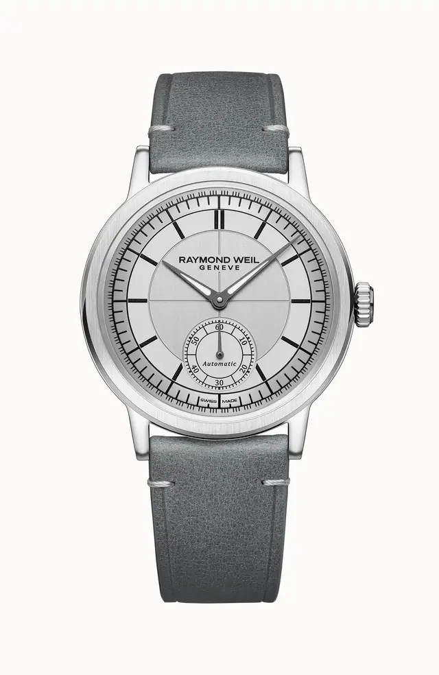 Raymond Weil Millesime Men's Automatic Small Seconds Watch, 39 mm, 39 mm, silver dial 2930-STC-65001
