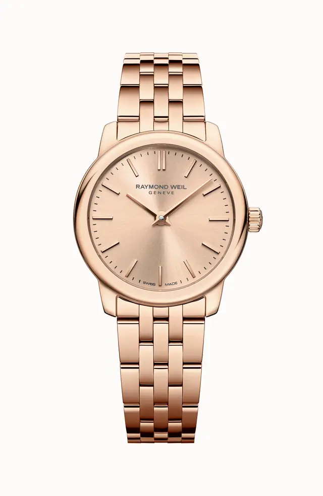 Raymond Weil Toccata Ladies Classic Stainless Steel Rose Gold Dial Quartz Watch, 24 mm 5024-P5-80001