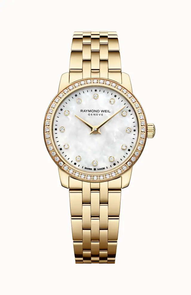 Raymond Weil Toccata Ladies Classic Gold 60 Diamond Steel Quartz Watch, 24 mm 5024-PS-97081