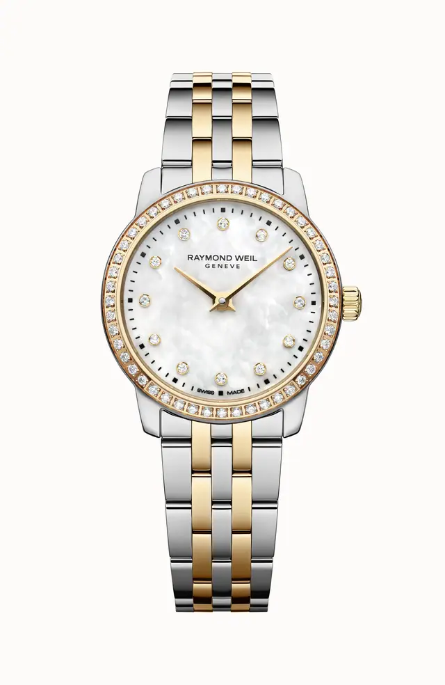Raymond Weil Toccata Ladies Classic Two-tone Gold 60 Diamond Steel Quartz Watch, 24 mm 5024-SPS-97081
