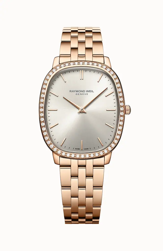 Raymond Weil Toccata Heritage Old Silver Dial Quartz Diamonds Bracelet Watch, 31 x 36 mm 5280-P5S-64001