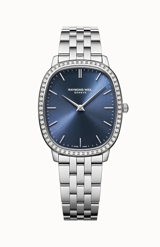 Raymond Weil Toccata Heritage Blue Dial Quartz Diamonds Bracelet Watch, 31 x 36 mm 5280-STS-50001
