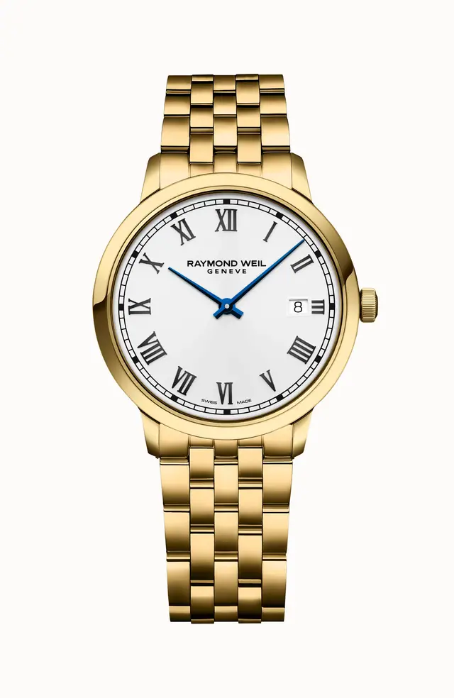 Raymond Weil Toccata Men's Classic Gold PVD White Dial Quartz Watch, 39 mm 5485-P-00359