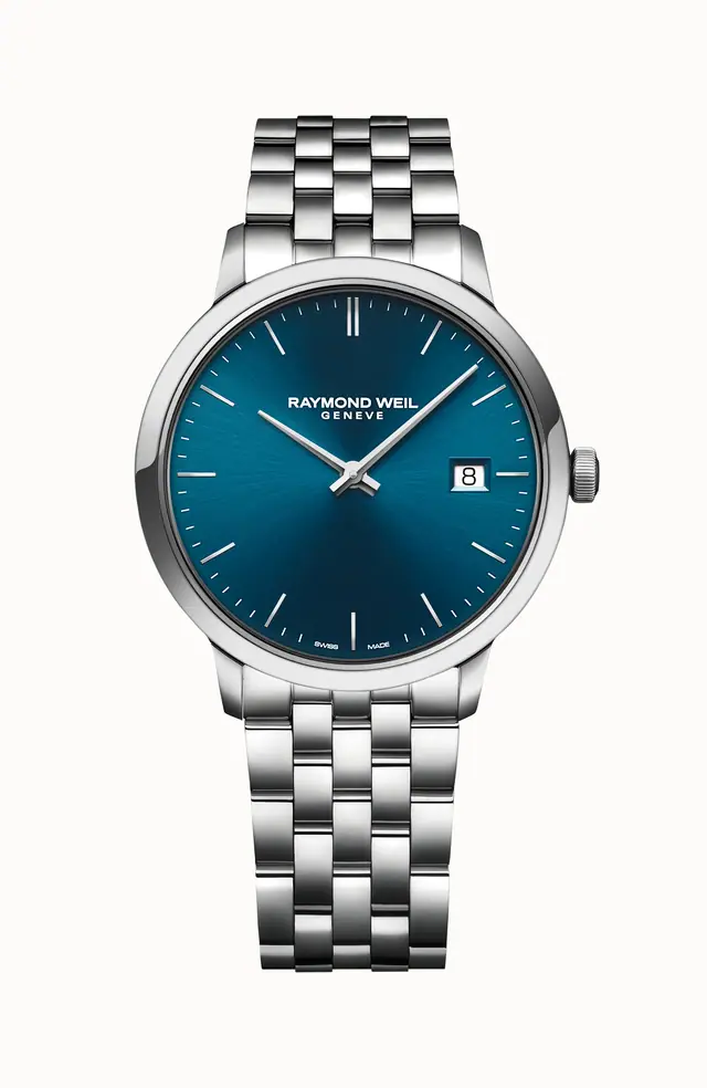 Raymond Weil Toccata Men's Classic Steel Blue Dial Quartz Watch, 39 mm 5485-ST-50001