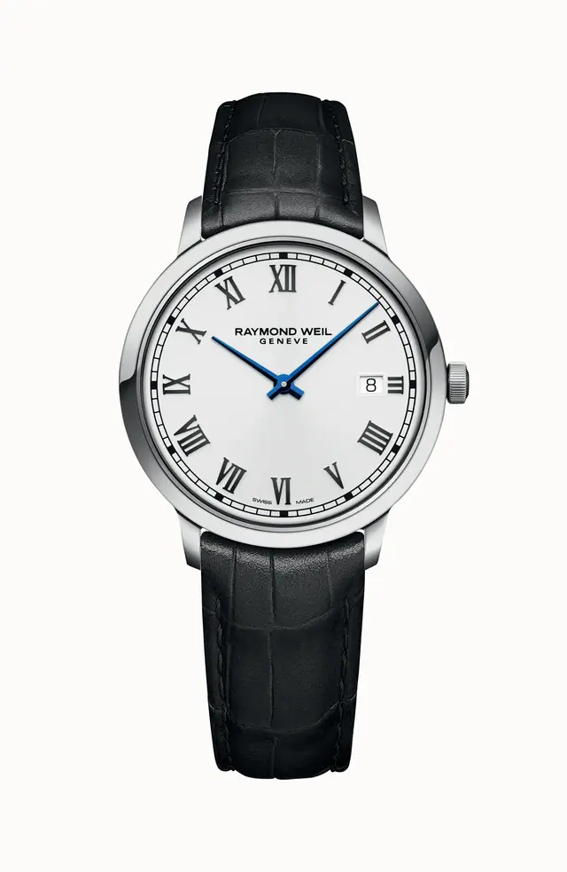 Raymond Weil Toccata Men's Classic White Dial Leather Quartz Watch, 39 mm 5485-STC-00359