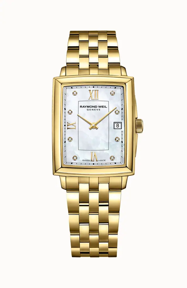 Raymond Weil Toccata Ladies Gold Diamond Quartz Watch, 22 x 28 mm 5925-P-00995