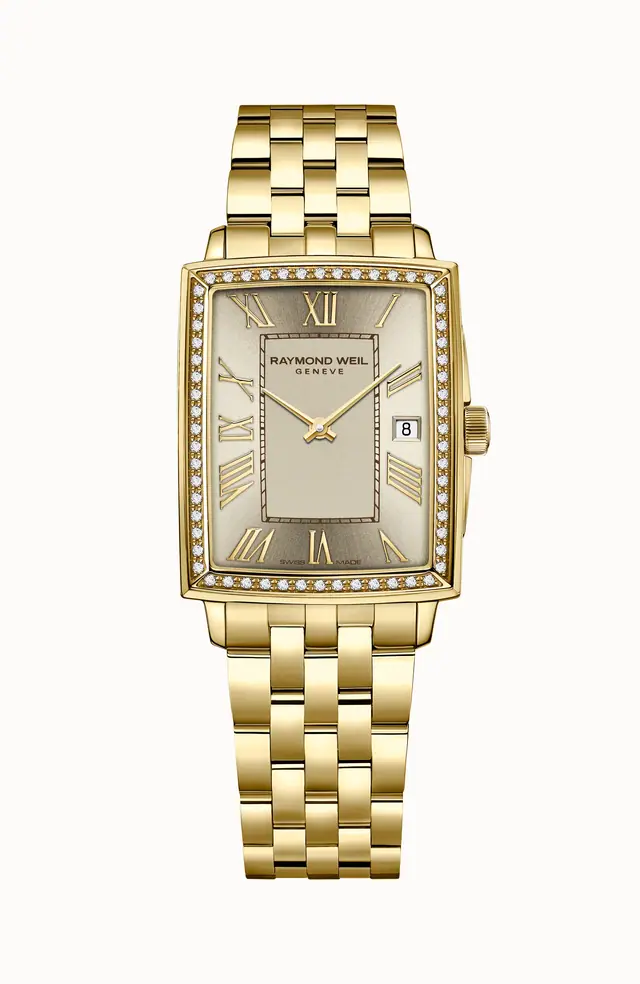 Raymond Weil Toccata Ladies Champagne Dial Diamonds Quartz Watch,22 x 28 mm 5925-PS-00100