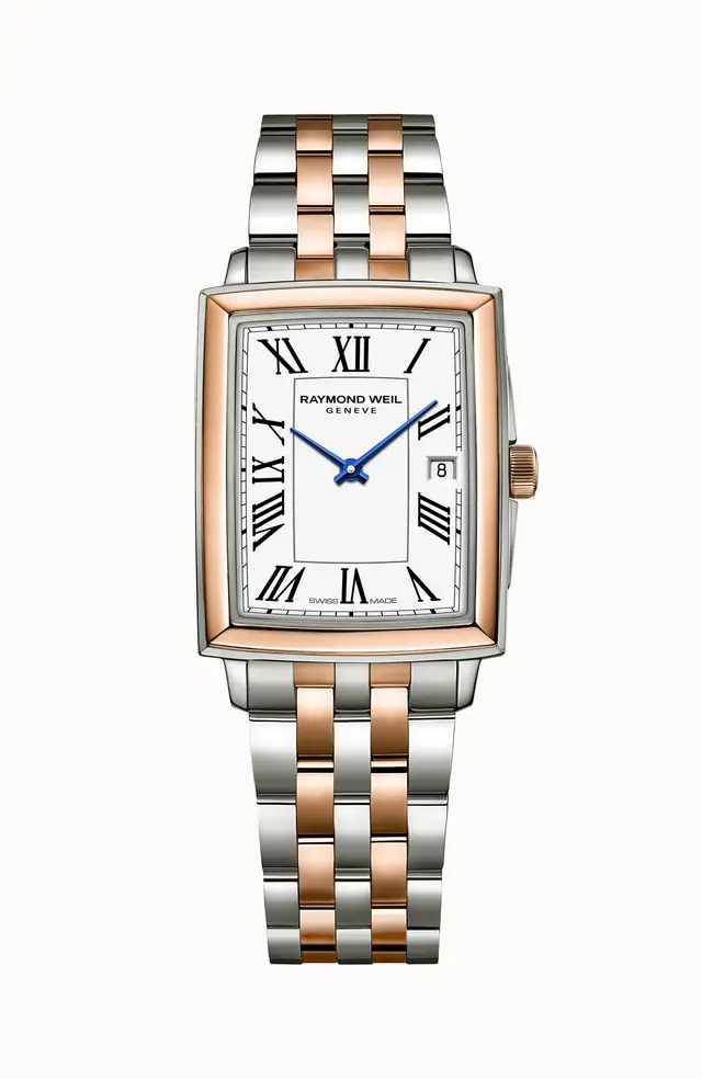Raymond Weil Toccata Ladies Two-tone Rose Gold Quartz Steel Watch, 22 x 28 mm 5925-SP5-00300