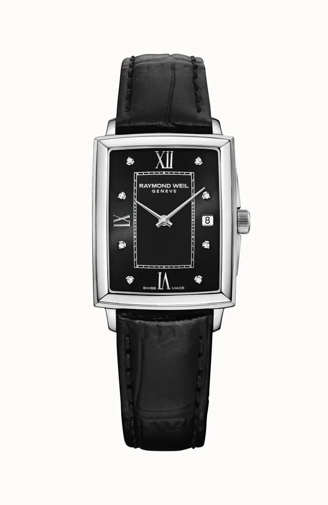 Raymond Weil Toccata Ladies Black Dial Diamond Quartz Watch, 22 x 28 mm 5925-STC-00295