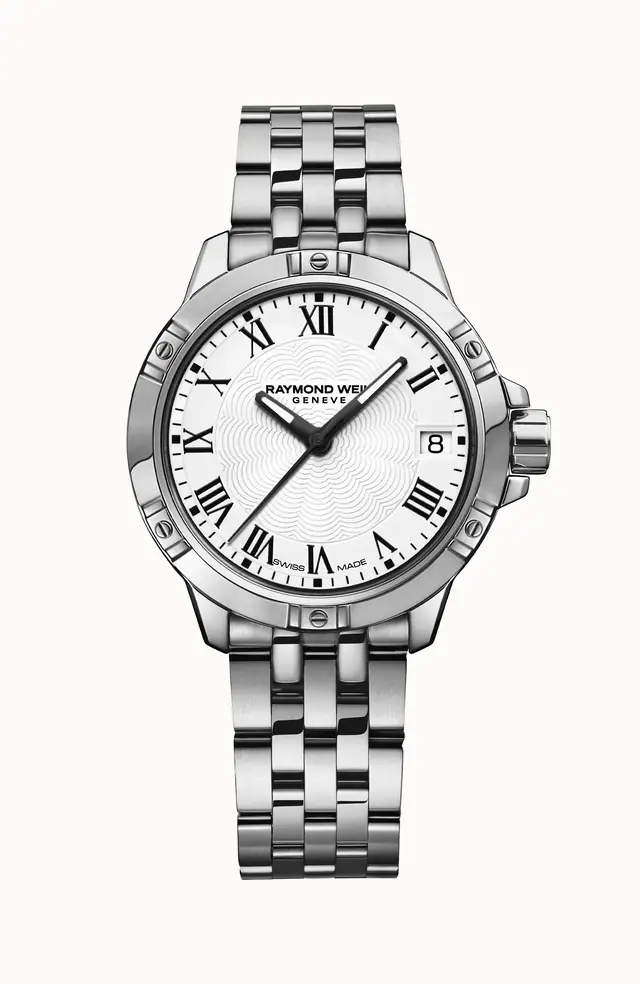 Raymond Weil Tango Classic Ladies Quartz White Dial Steel Date Watch, 30mm 5960-ST-00300