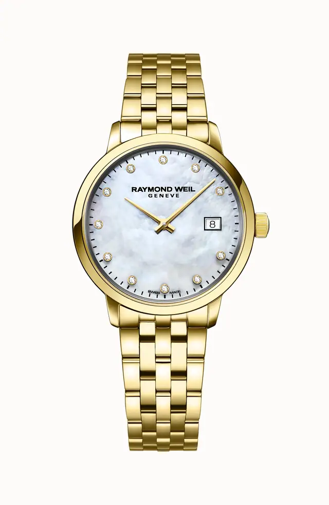 Raymond Weil Toccata Ladies Classic Gold Diamond Steel Quartz Watch, 29 mm 5985-P-97081