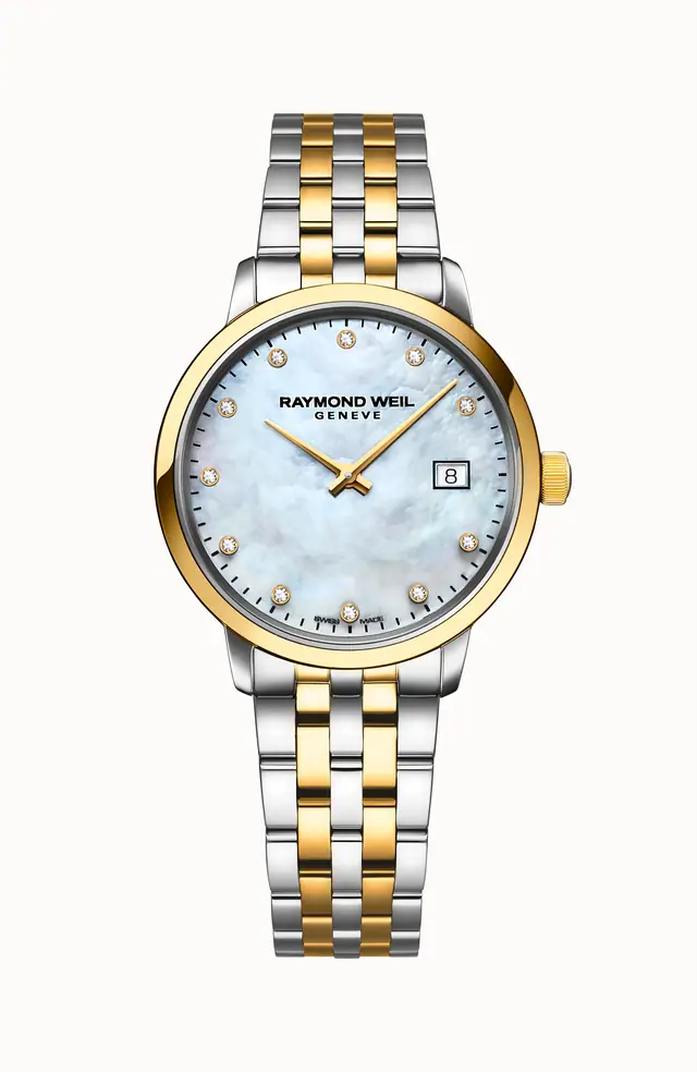 Raymond Weil Toccata Ladies Quartz Two-tone Gold 11 Diamond Watch, 29 mm 5985-STP-97081