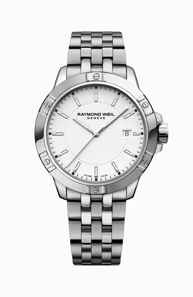 Raymond Weil Tango Classic Men's Quartz White Dial Bracelet Watch, 41mm 8160-ST-30041
