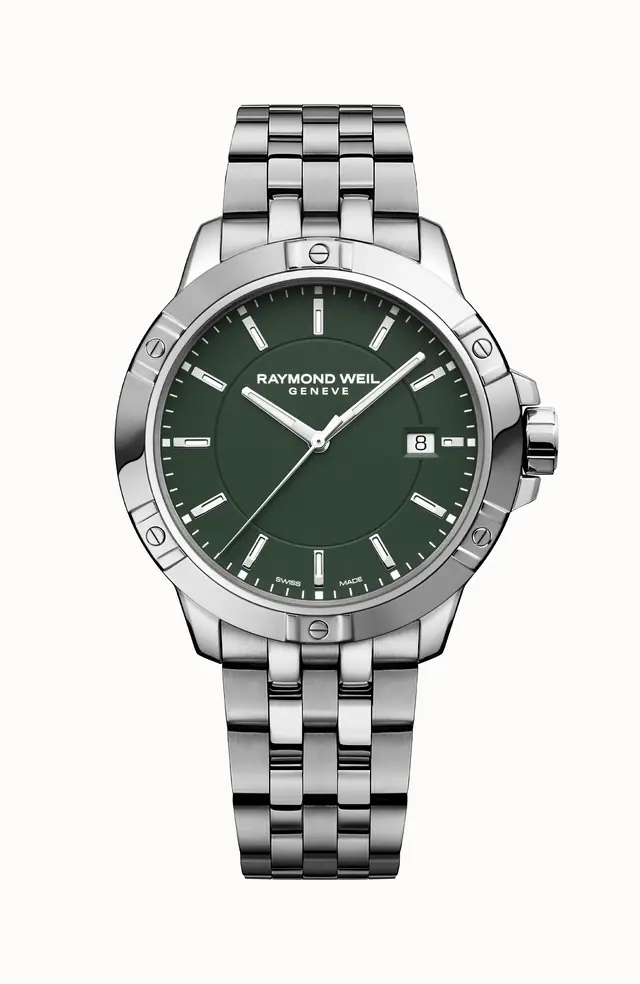 Raymond Weil Tango Classic Men's Quartz Green Dial Bracelet Watch, 41mm 8160-ST-52041