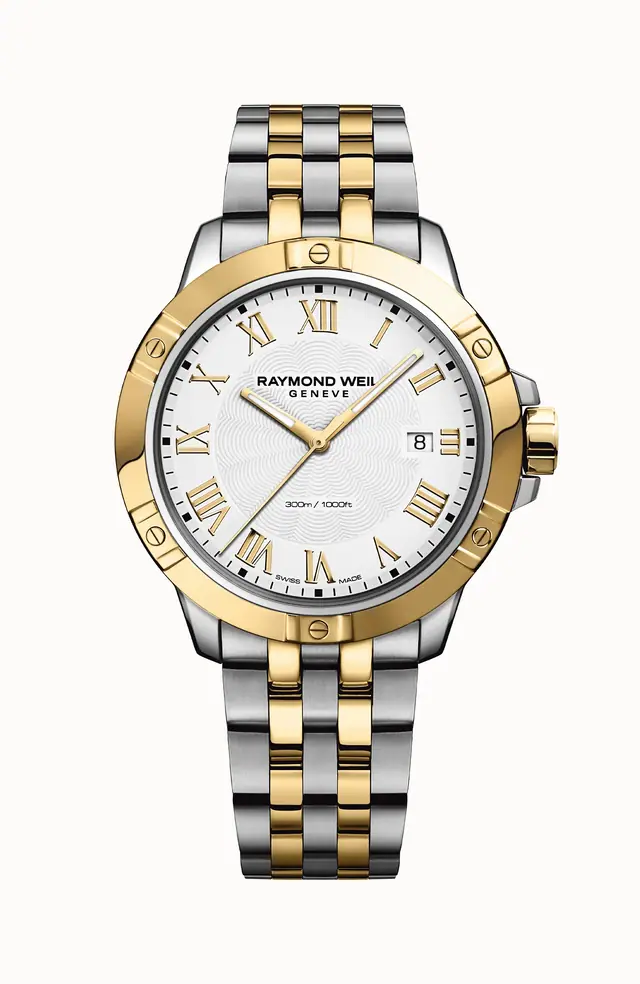 Raymond Weil Tango Classic Men's Quartz Two-tone Gold Steel Bracelet Watch, 41mm 8160-STP-00308