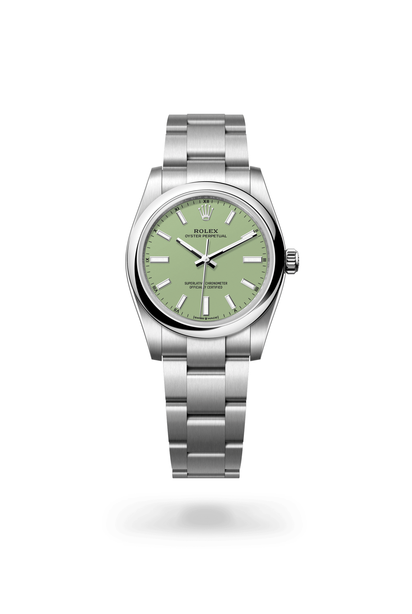 Rolex Oyster Perpetual 34, Oystersteel, Pistachio dial 124200-0006