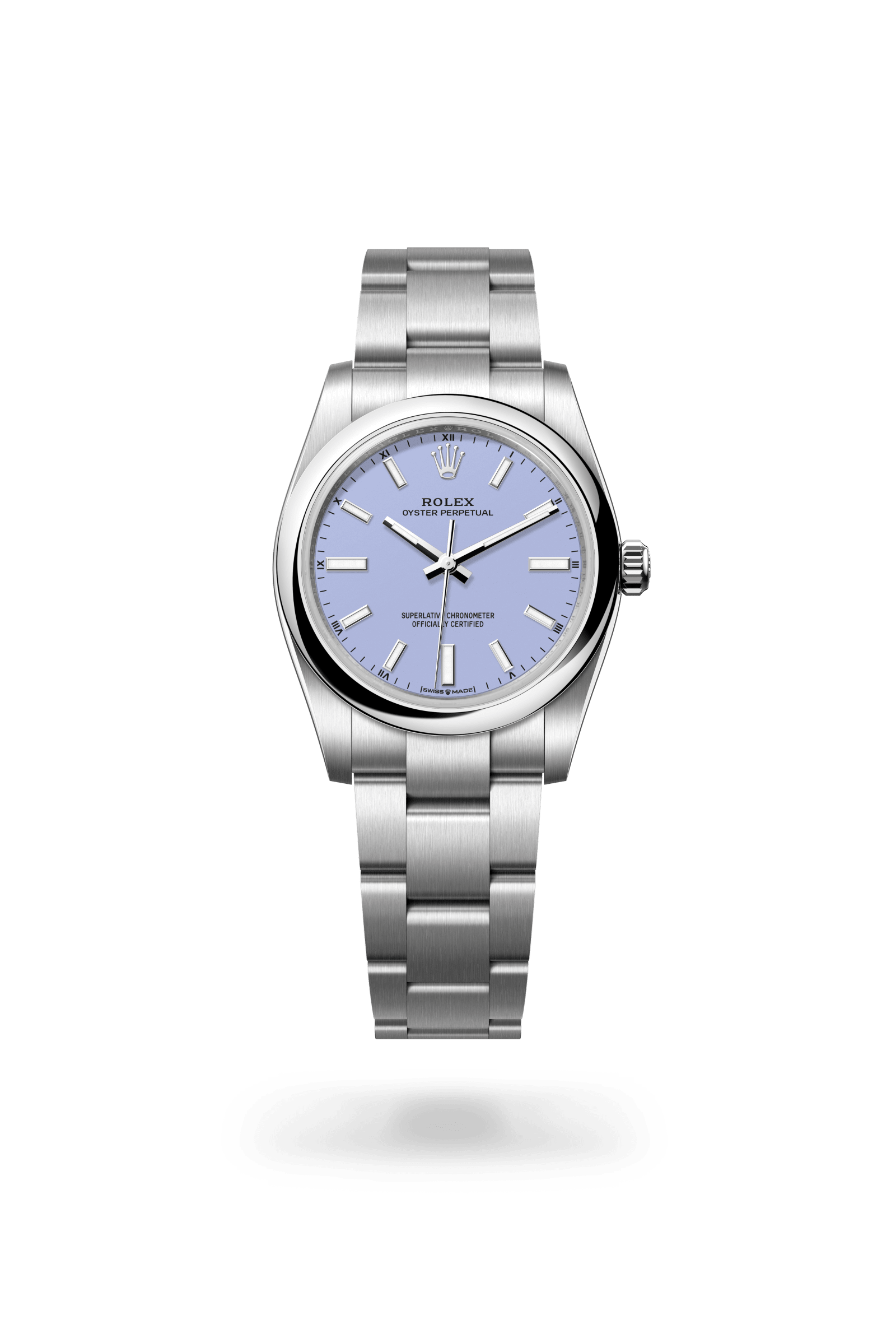 Rolex Oyster Perpetual 34, Oystersteel, Lavender dial 124200-0008