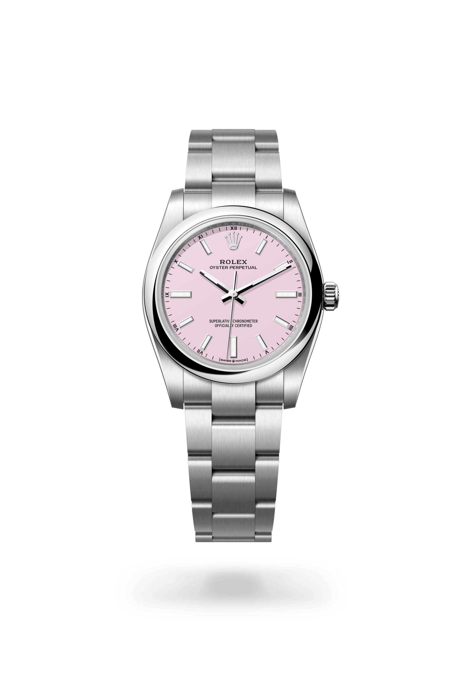 Rolex Oyster Perpetual 34, Oystersteel, Candy pink dial 124200-0009