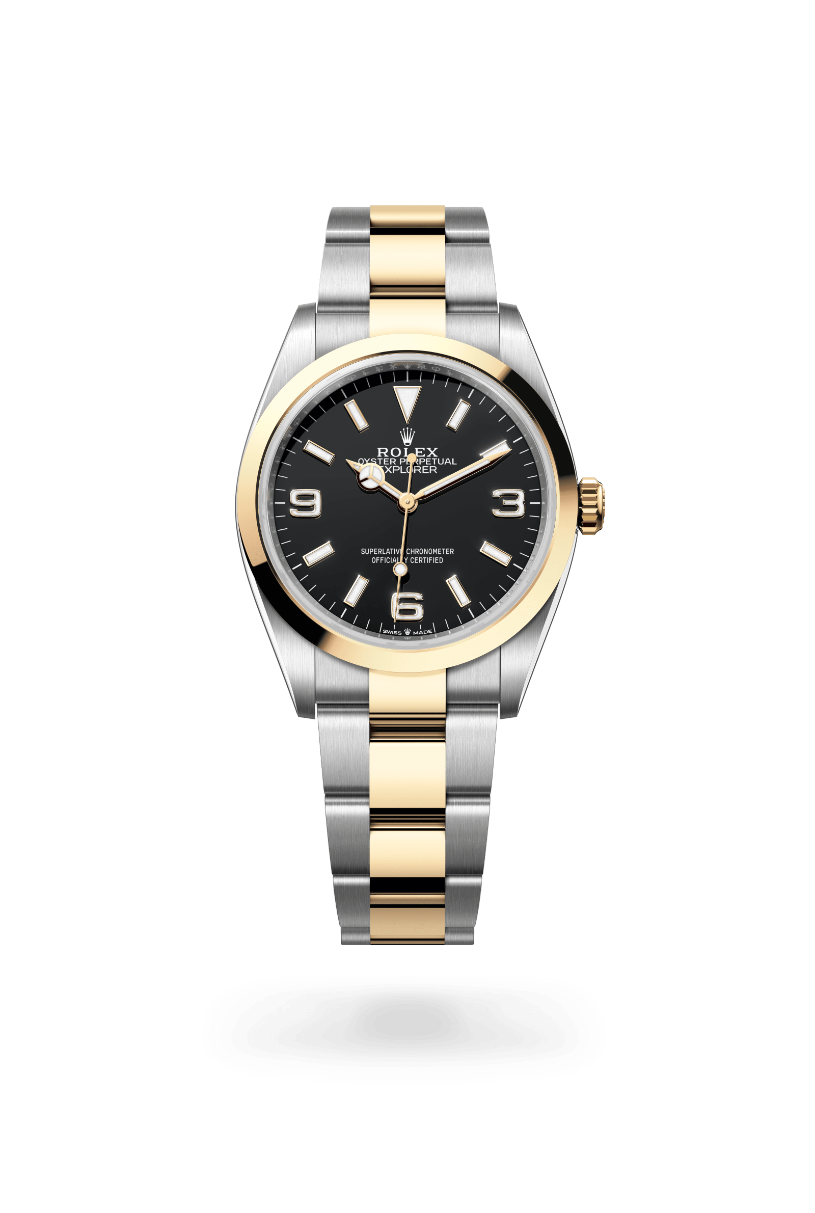 Rolex Oyster Perpetual Explorer 36, Yellow Rolesor, Black dial 124273-0001