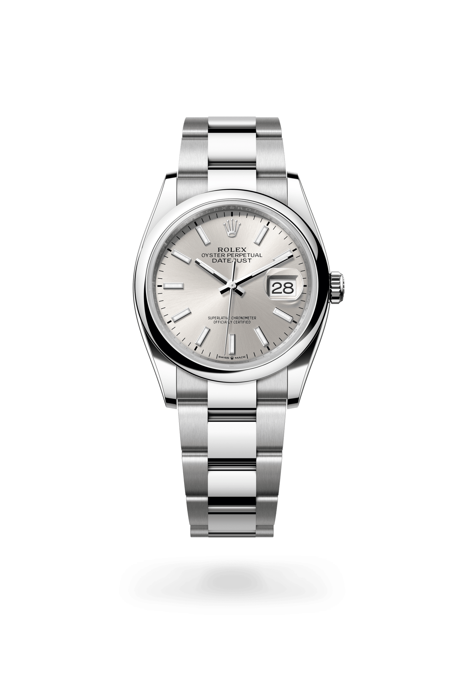 Rolex Datejust 36 Oyster, 36 mm, Oystersteel, Oystersteel, Silver dial 126200-0002