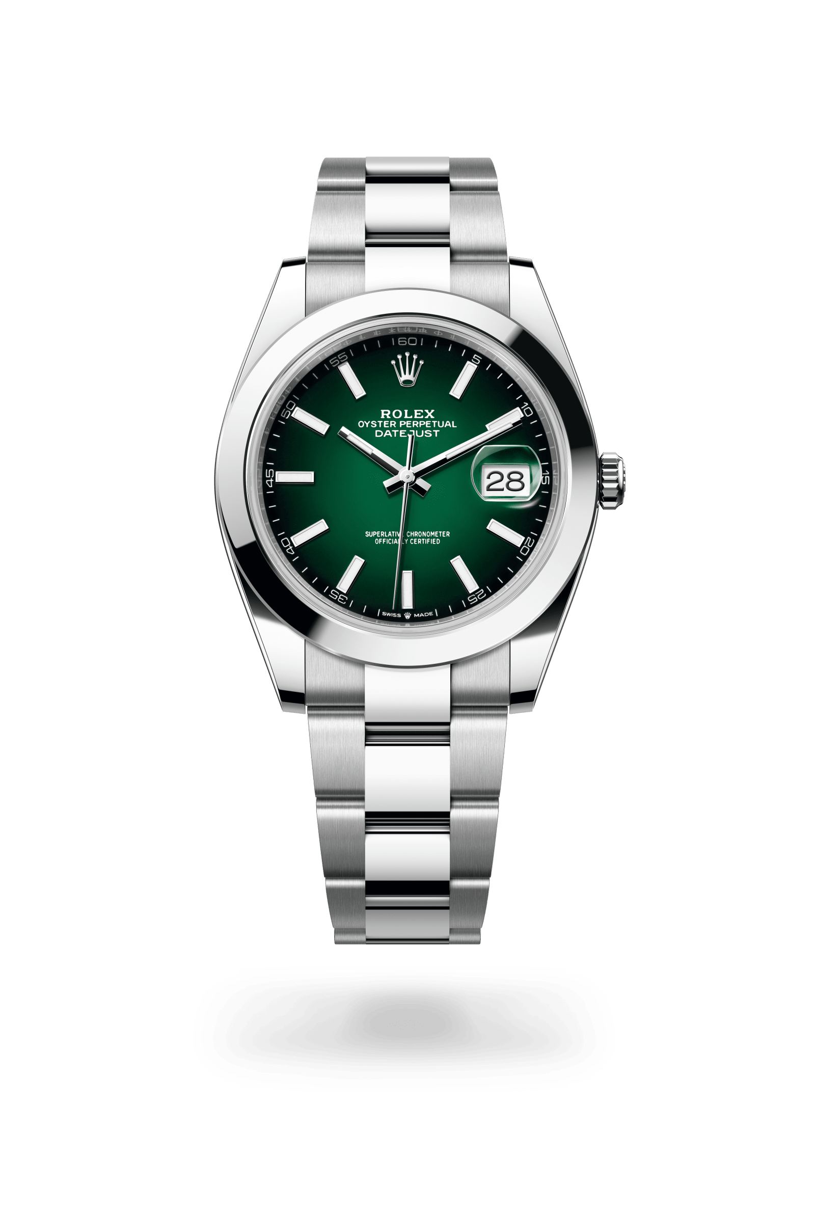 Rolex Datejust 41 Oyster, 41 mm, Oystersteel, Oystersteel, Green ombré dial 126300-0025