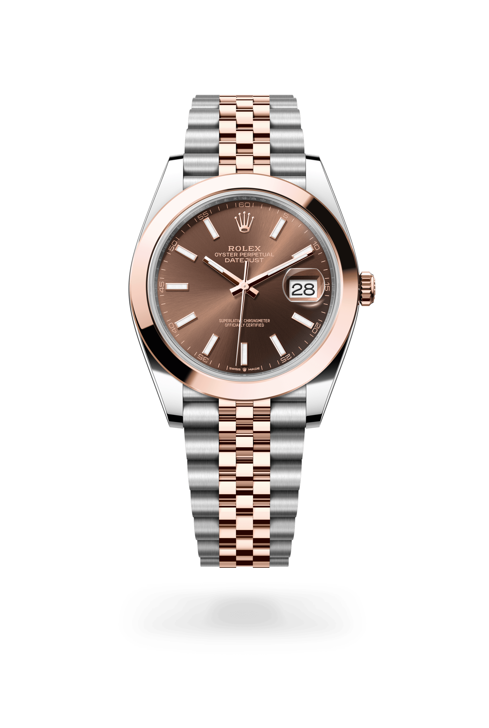 Rolex Datejust 41 Oyster, 41 mm, Oystersteel and Everose gold, Everose Rolesor, Chocolate dial 126301-0002
