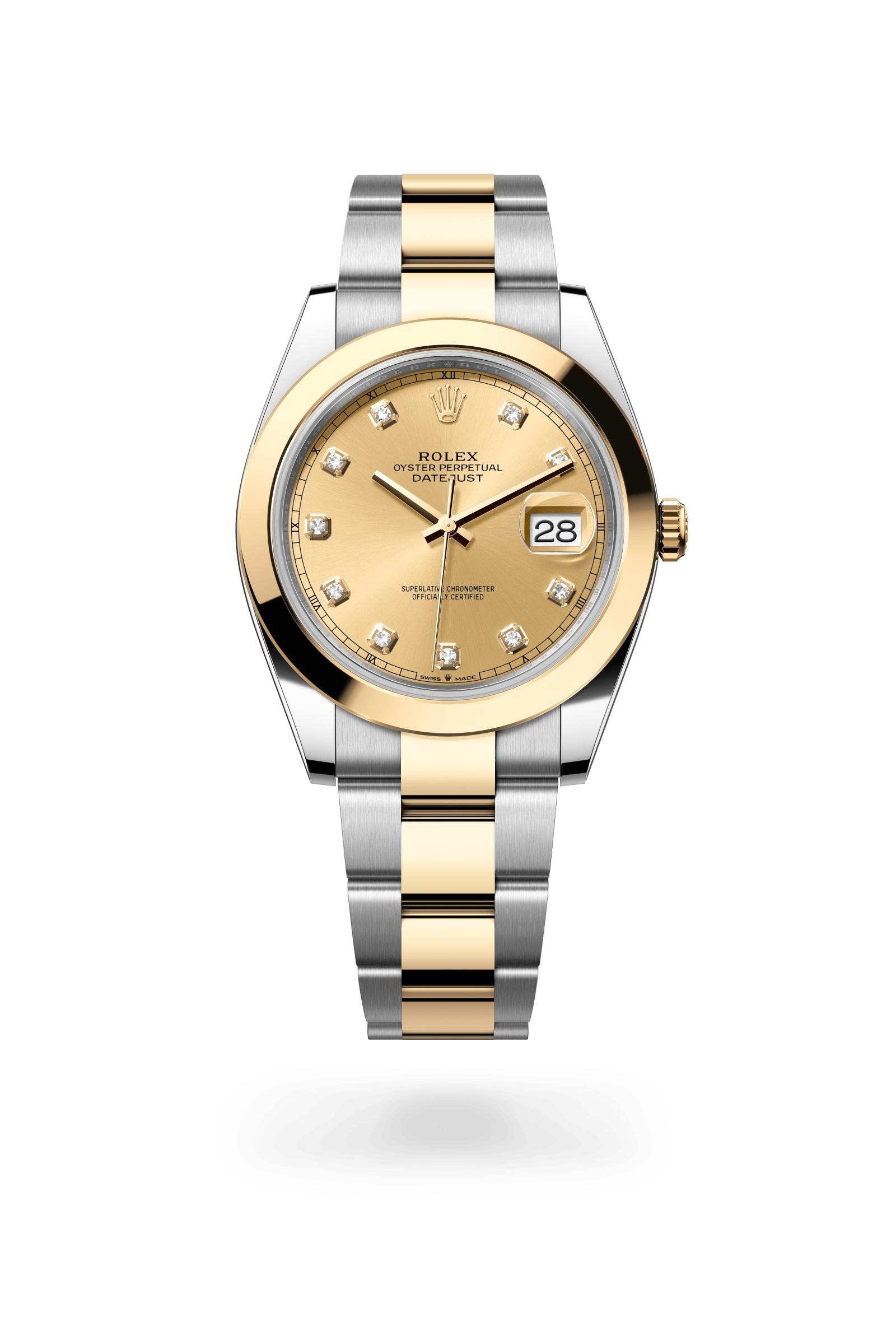 Rolex Datejust 41 Oyster, 41 mm, Oystersteel and yellow gold, Yellow Rolesor, Champagne-colour dial 126303-0011