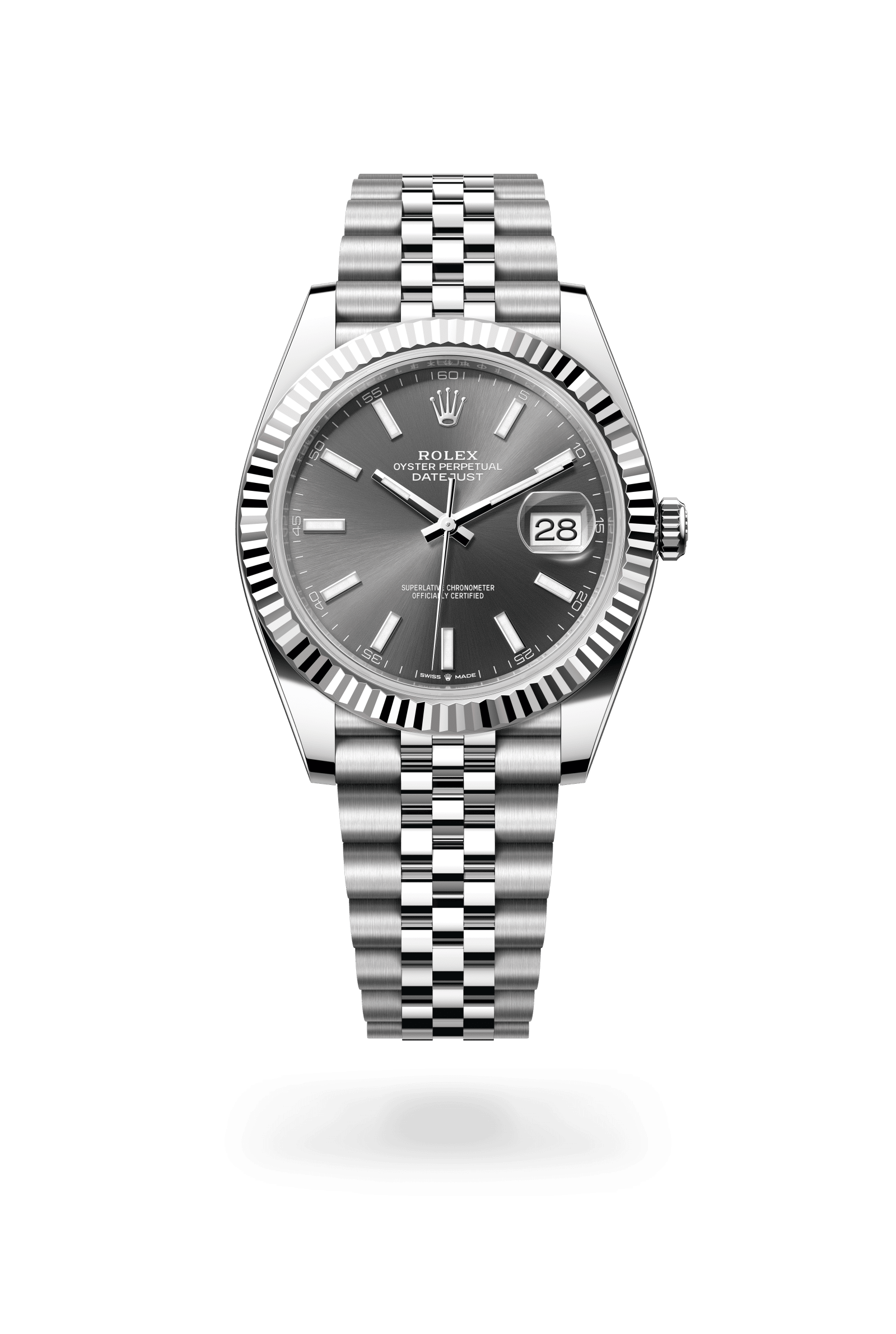 Rolex Datejust 41 Oyster, 41 mm, Oystersteel and white gold, White Rolesor, Slate dial 126334-0014
