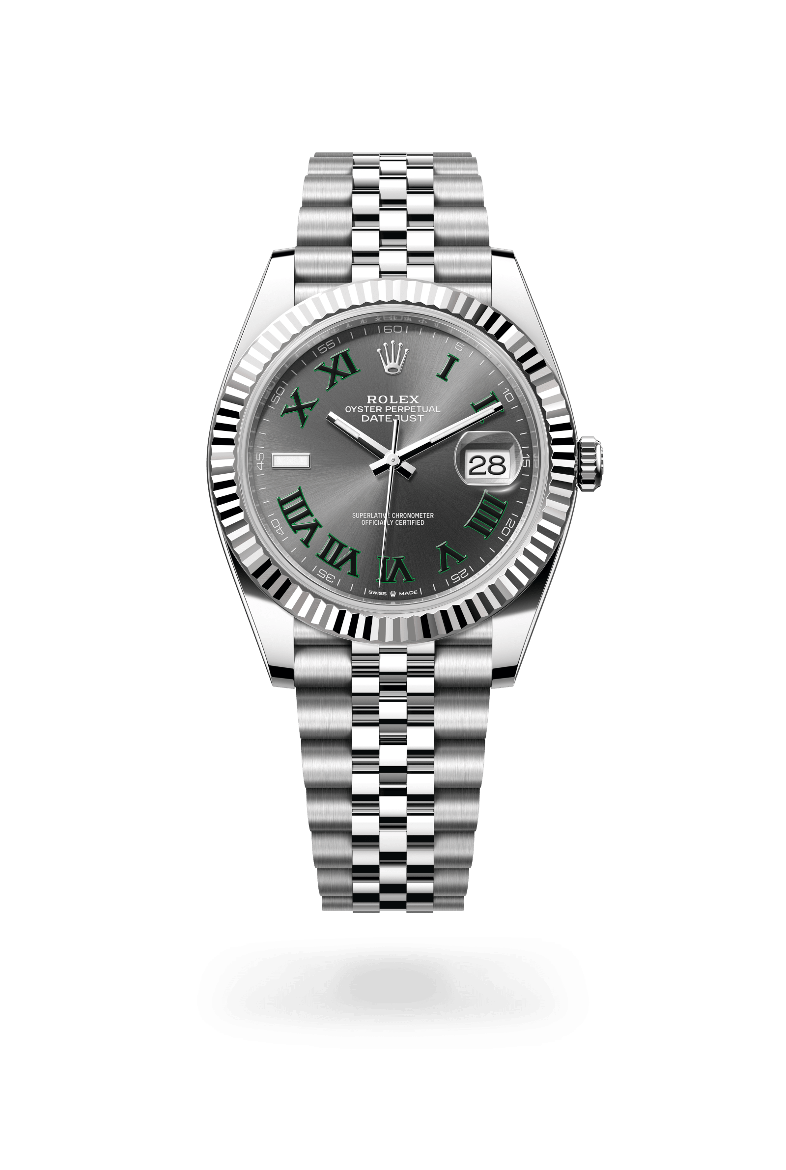 Rolex Datejust 41 Oyster, 41 mm, Oystersteel and white gold, White Rolesor, Slate dial 126334-0022