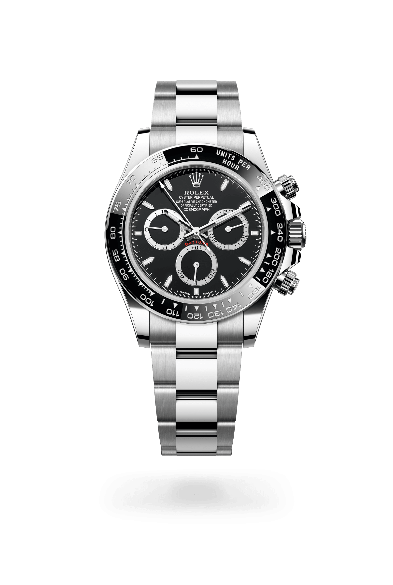 Rolex Oyster Perpetual Cosmograph Daytona, 40 mm, Oystersteel, Oystersteel, Black with steel counter rings dial 126500LN-0002