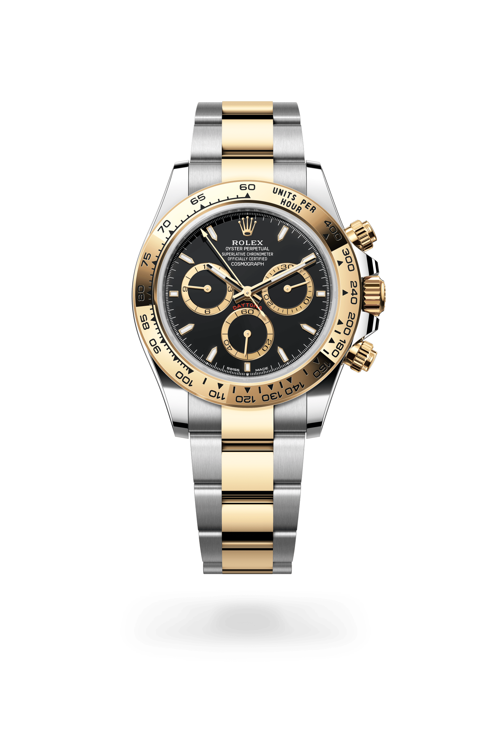 Rolex Cosmograph Daytona Oyster, 40 mm, Oystersteel and yellow gold, Yellow Rolesor, Black with golden counter rings dial 126503-0003