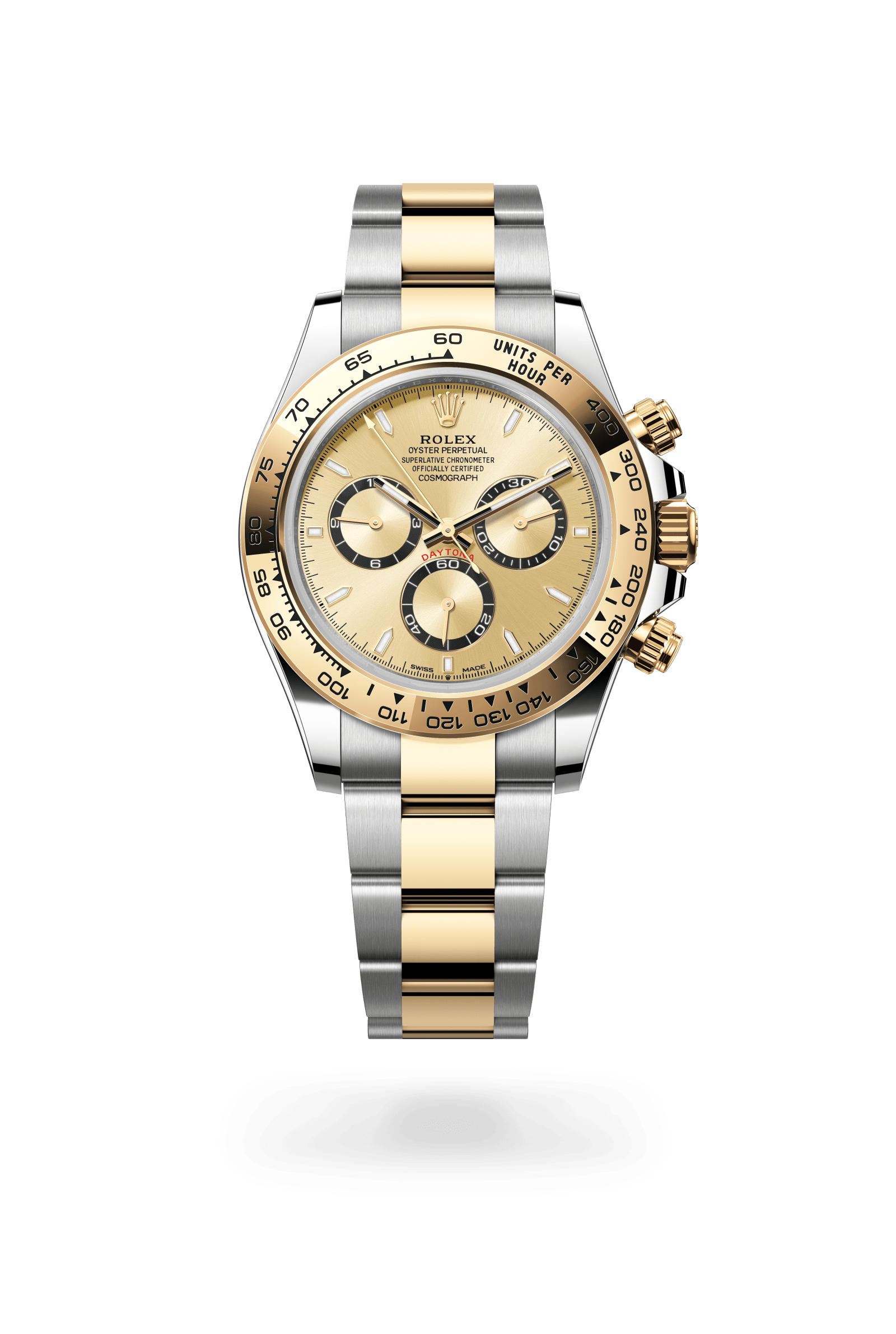 Rolex Cosmograph Daytona Oyster, 40 mm, Oystersteel and yellow gold, Yellow Rolesor, Golden with black counter rings dial 126503-0004
