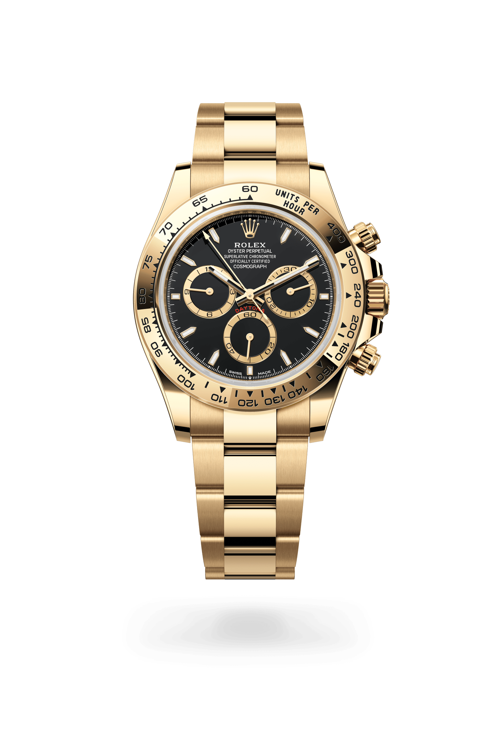 Rolex Cosmograph Daytona Oyster, 40 mm, yellow gold, 18 kt yellow gold, Black dial 126508-0004