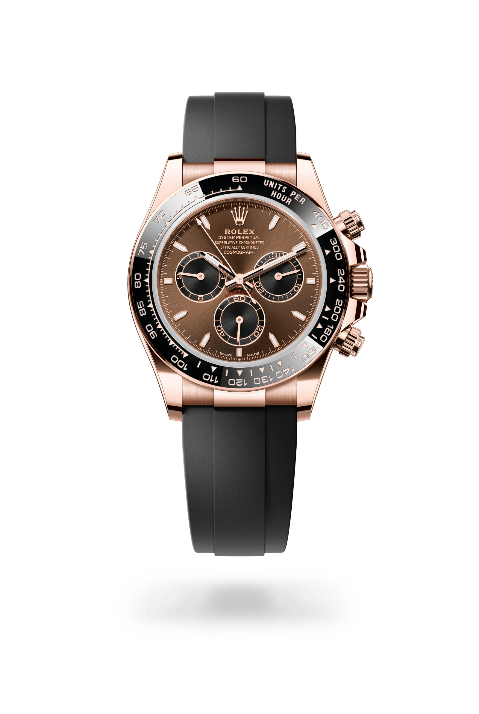 Rolex Cosmograph Daytona Oyster, 40 mm, Everose gold, 18 kt Everose gold, Bright chocolate and black dial 126515LN-0010