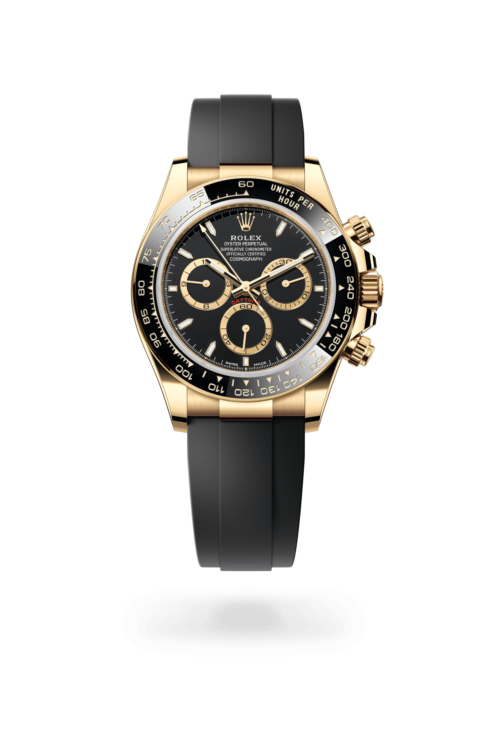 Rolex Cosmograph Daytona Oyster, 40 mm, yellow gold, 18 kt yellow gold, Black with golden counter rings dial 126518LN-0008