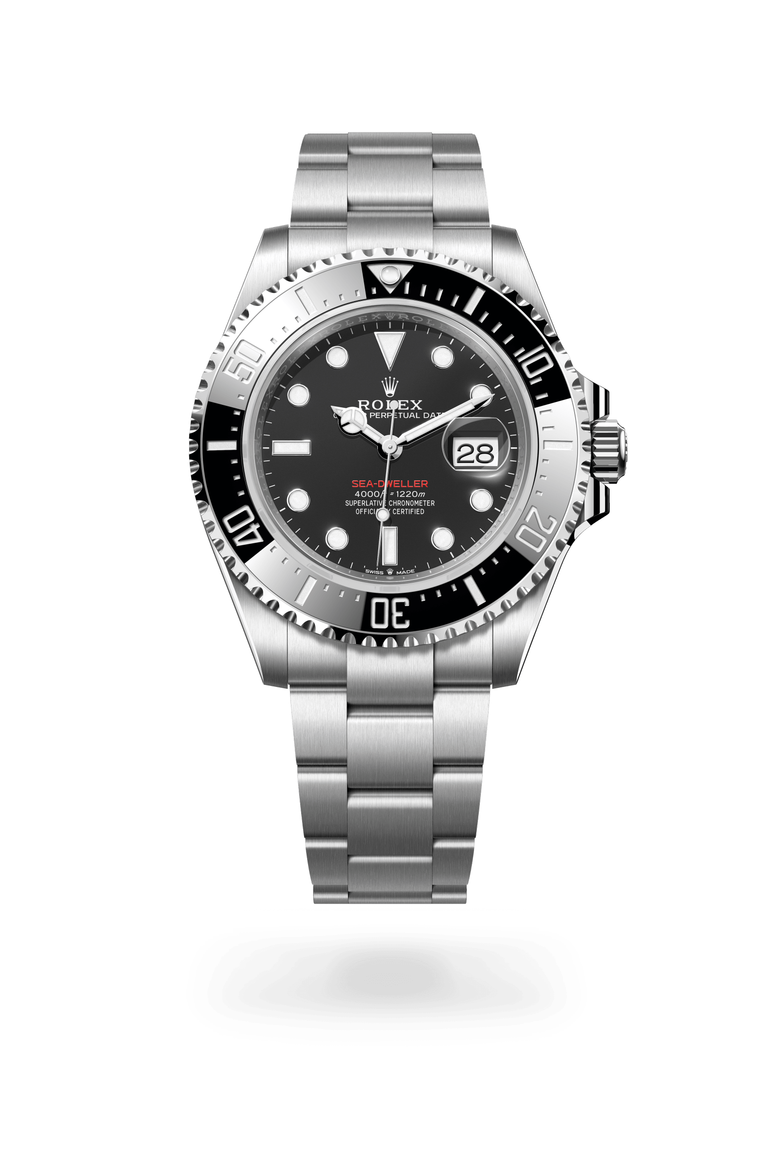 Rolex Sea-Dweller Oyster, 43 mm, Oystersteel, Oystersteel, Intense black dial 126600-0002