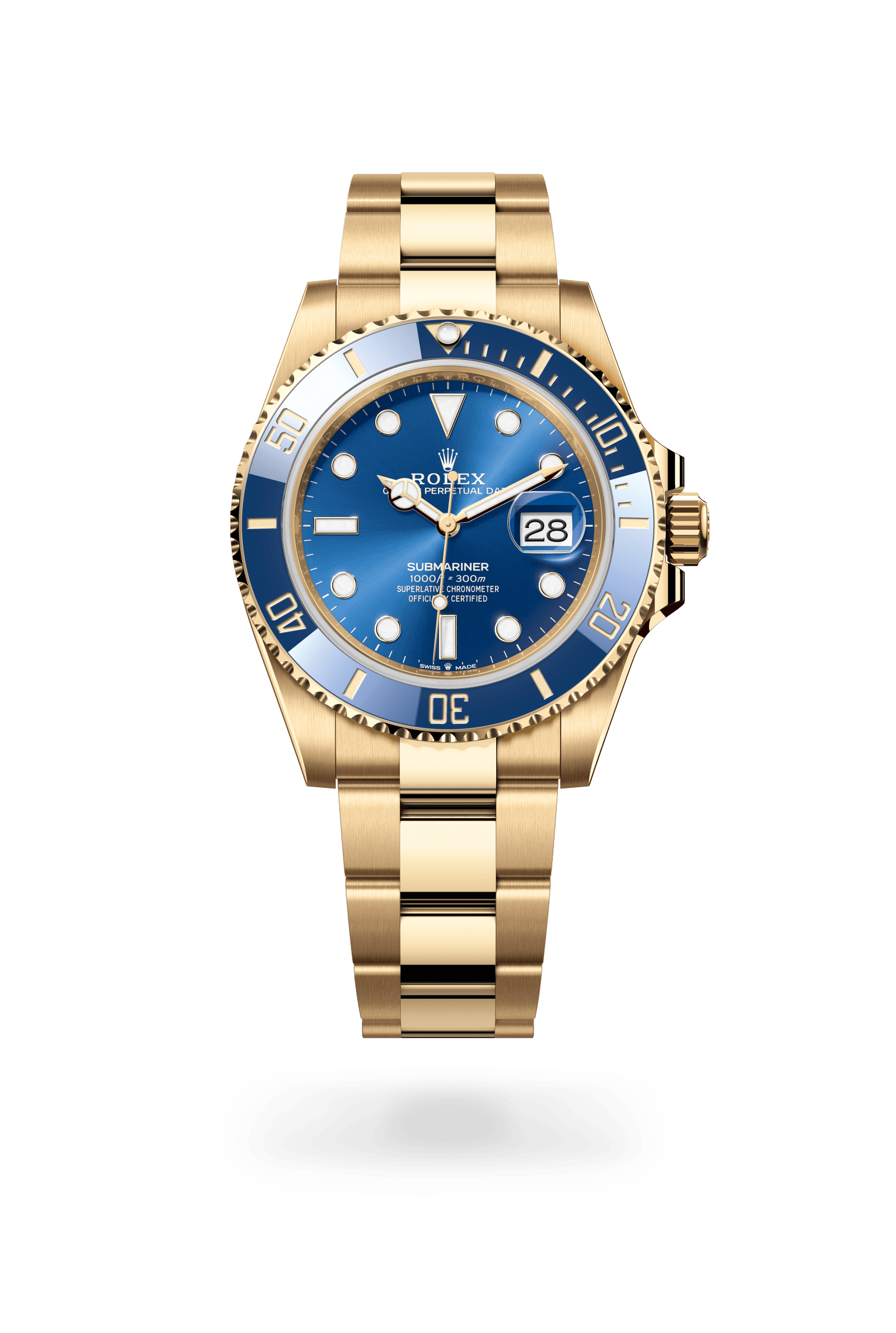 Rolex Oyster Perpetual Submariner Date, 41 mm, yellow gold, 18 kt yellow gold, Royal blue dial 126618LB-0002