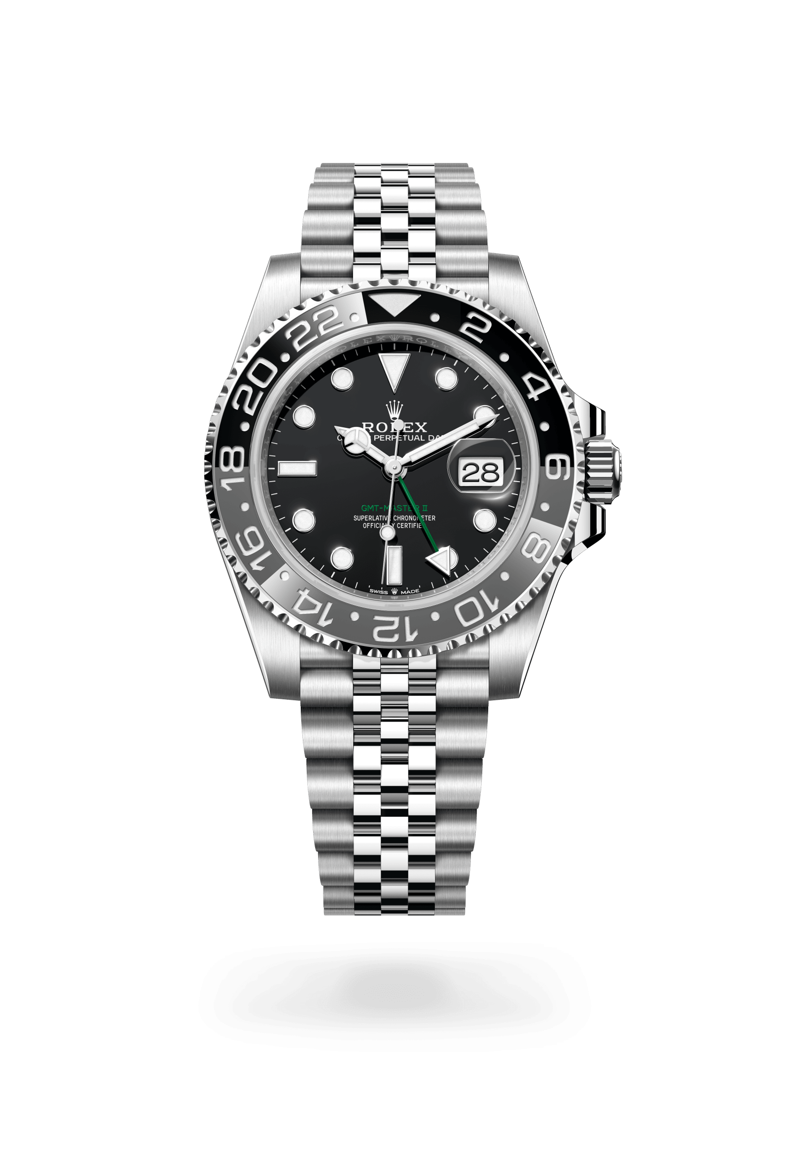 Rolex Oyster Perpetual GMT-Master II, 40 mm, Oystersteel, Oystersteel, Black lacquer dial 126710GRNR-0003