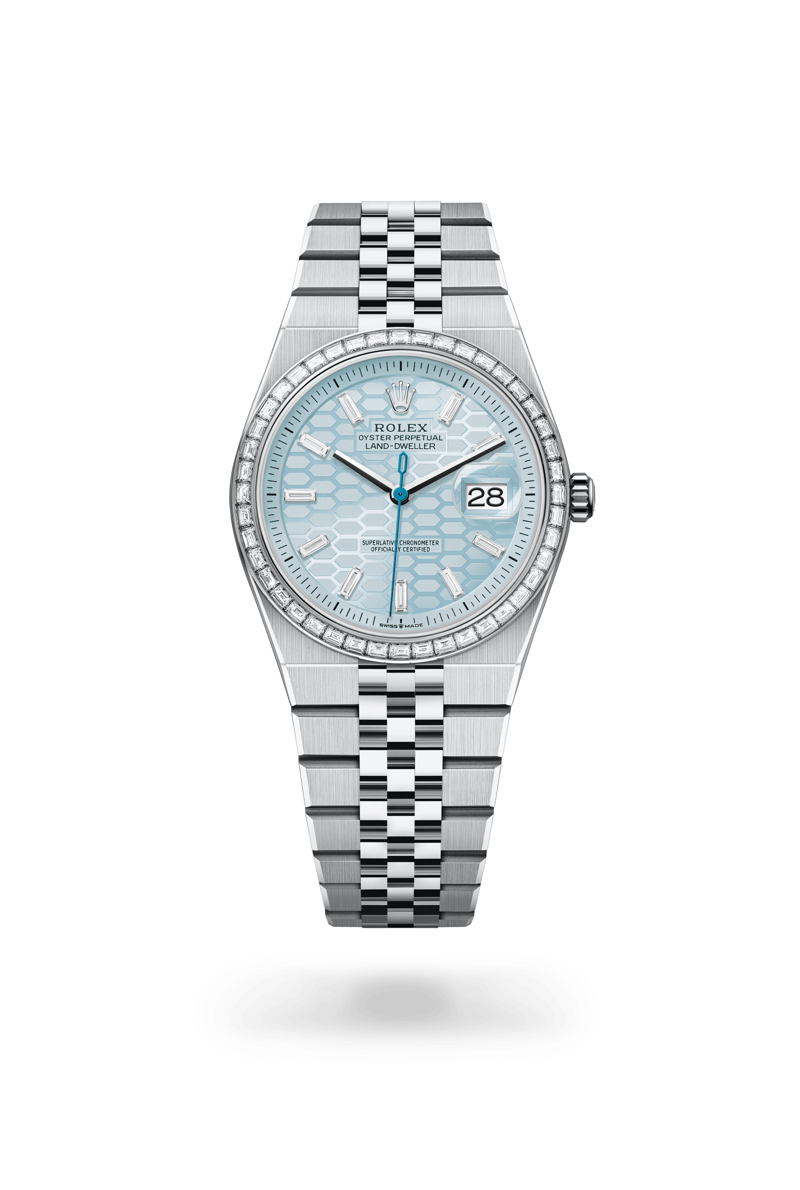 Rolex Land-Dweller 36, Platinum, Ice blue dial 127286TBR-0001