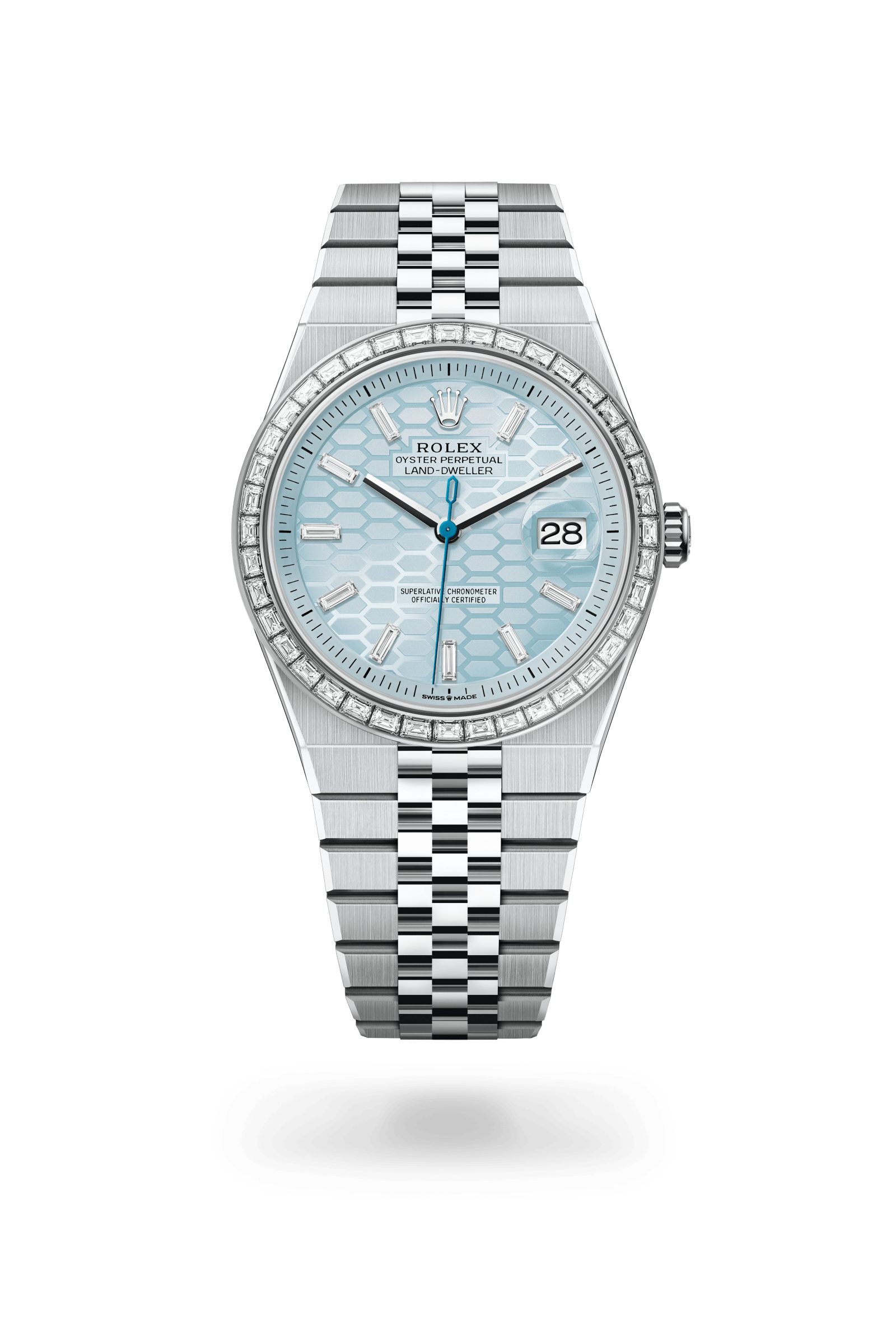 Rolex Land-Dweller 40, Platinum, Ice blue dial 127386TBR-0001