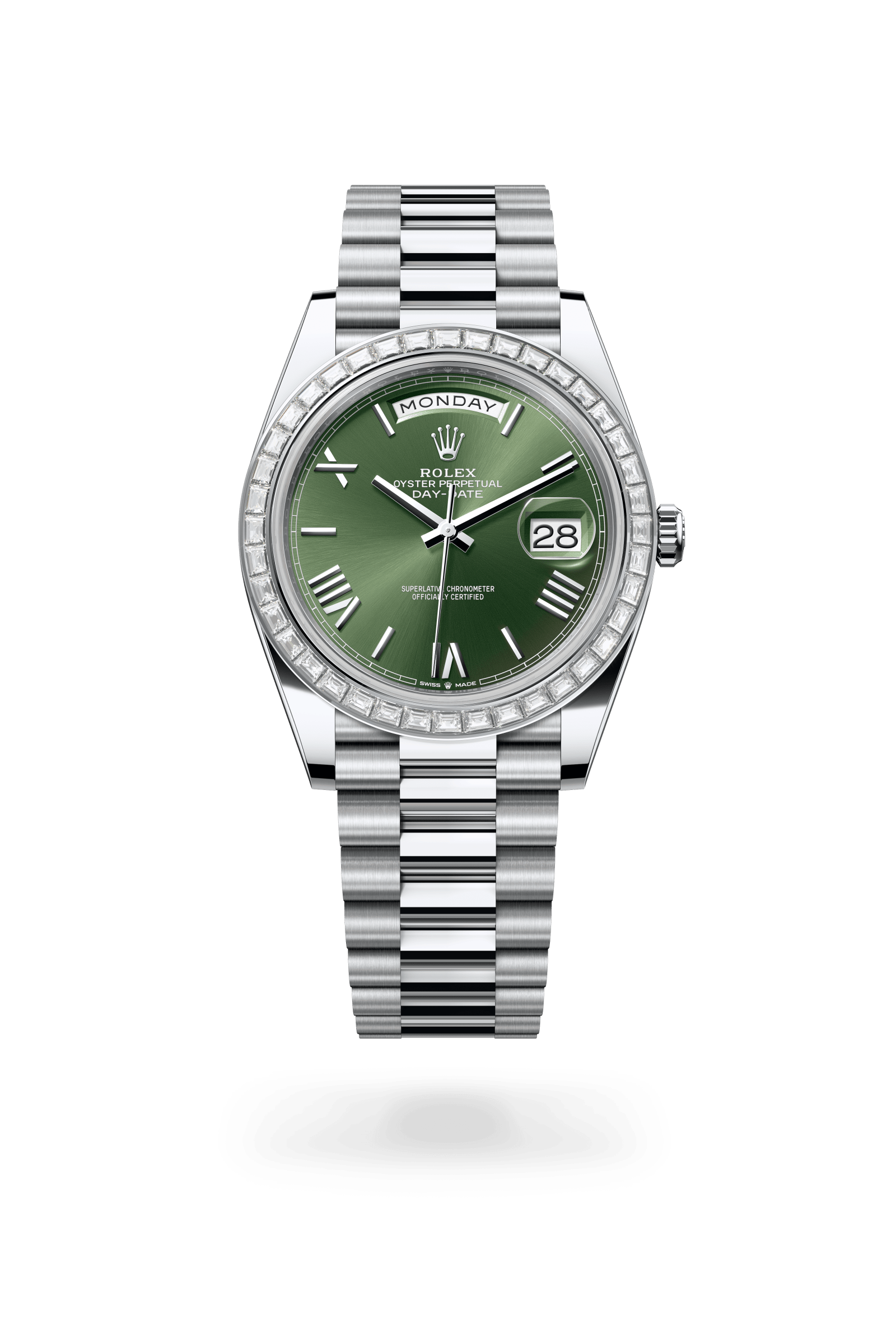 Rolex Oyster Perpetual Day-Date 40, Platinum, Olive green dial 228396TBR-0020