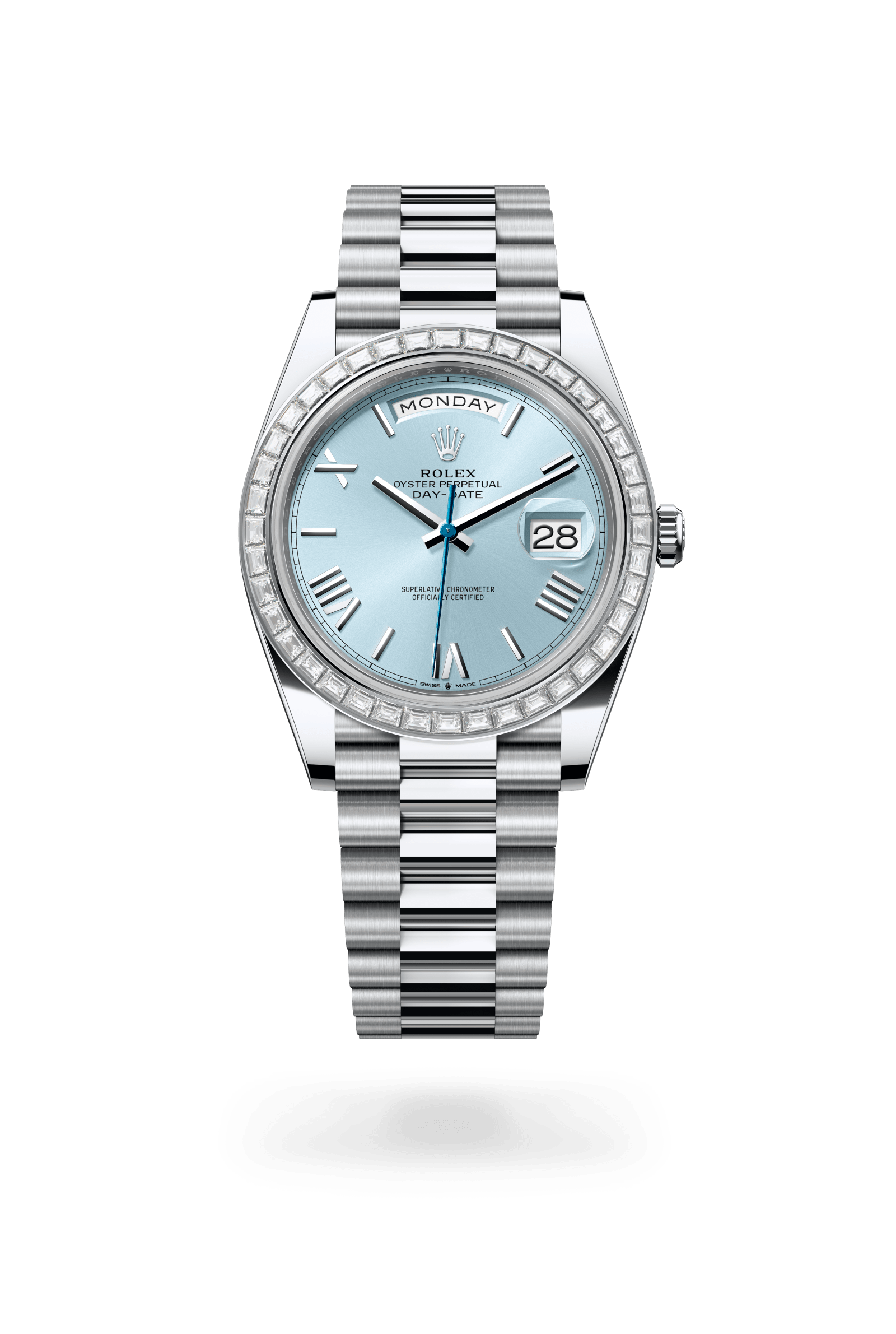 Rolex Oyster Perpetual Day-Date 40, Platinum, Ice blue dial 228396TBR-0030