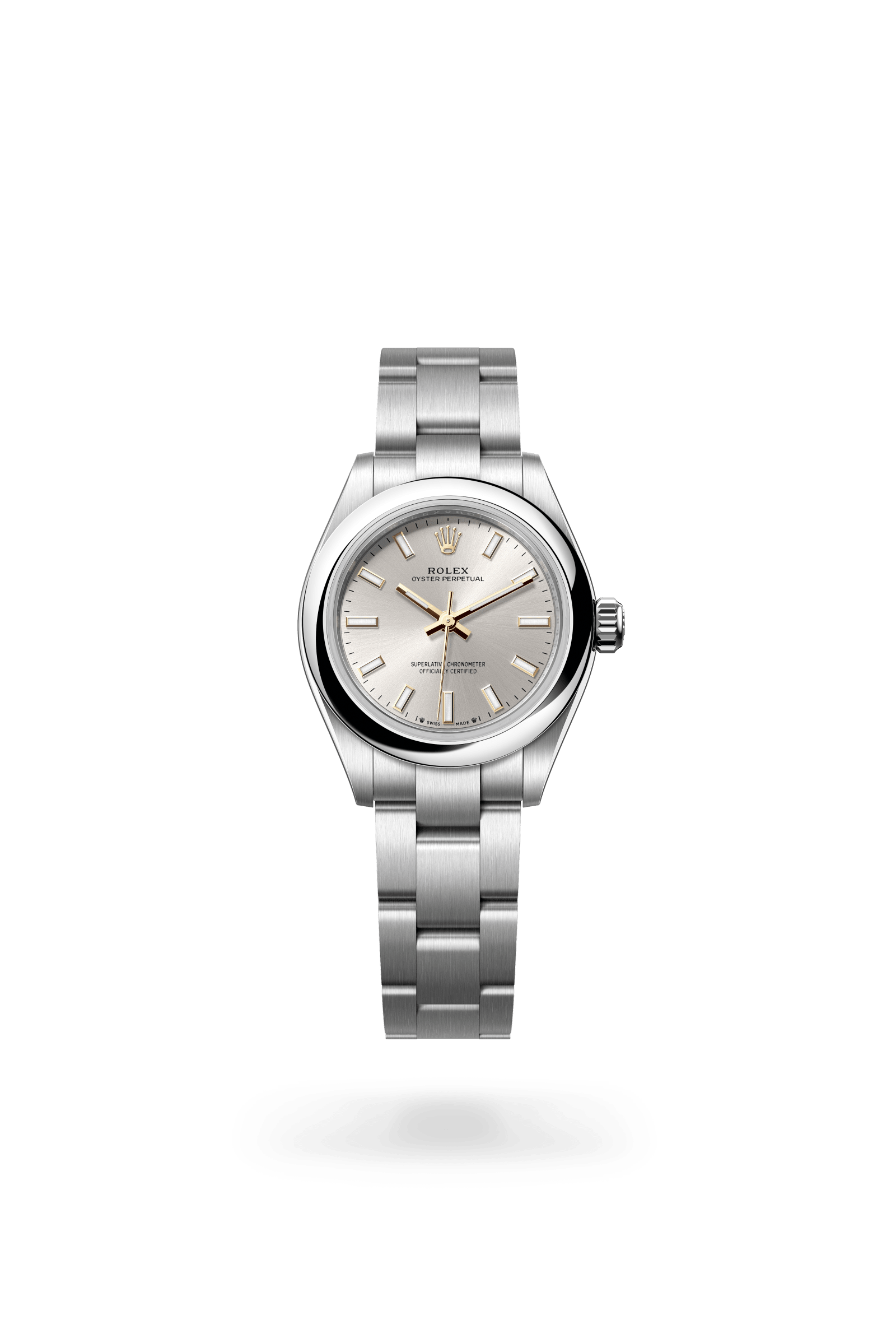 Rolex Oyster Perpetual 28, Oystersteel, Silver dial 276200-0001