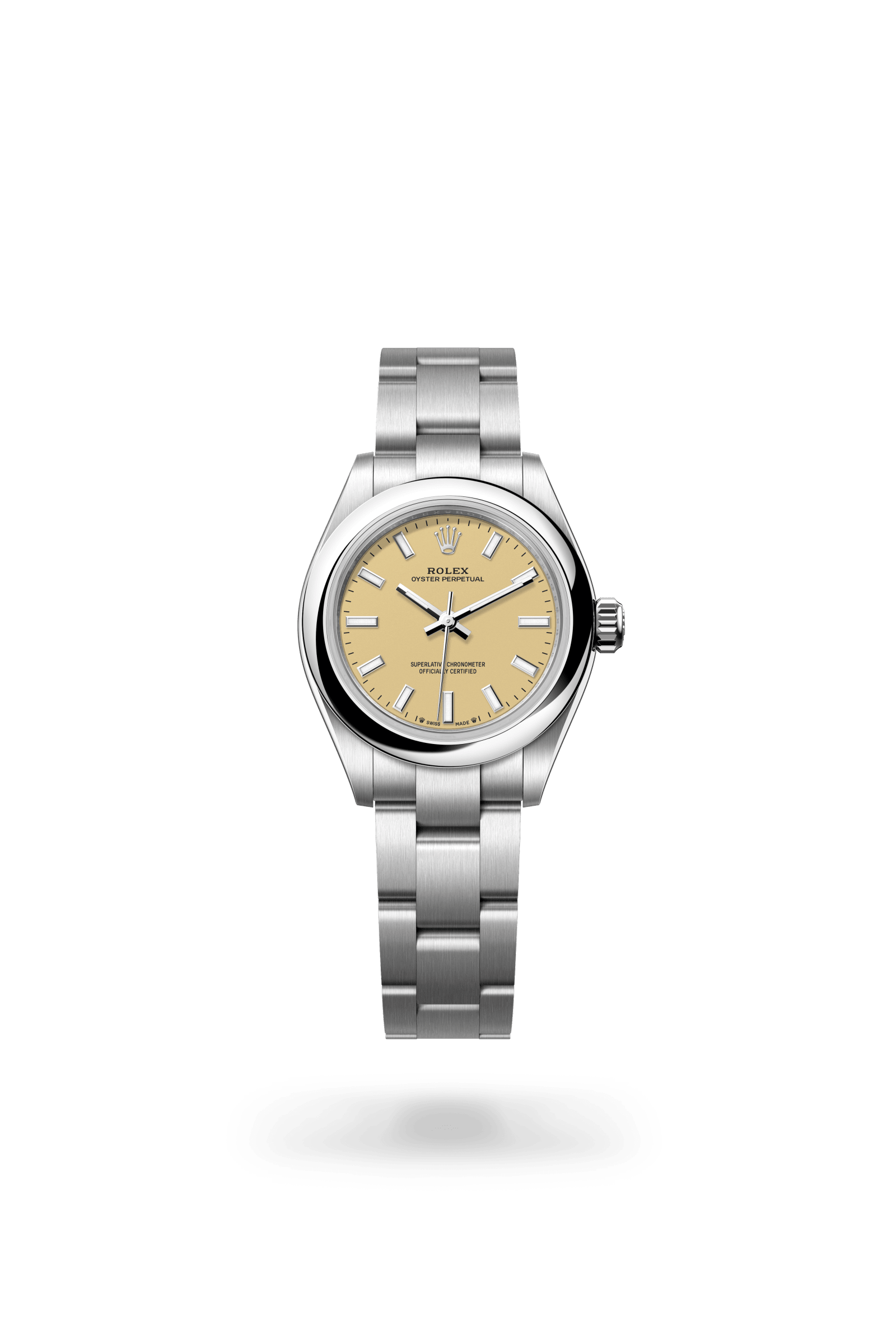 Rolex Oyster Perpetual 28, Oystersteel, Beige dial 276200-0007