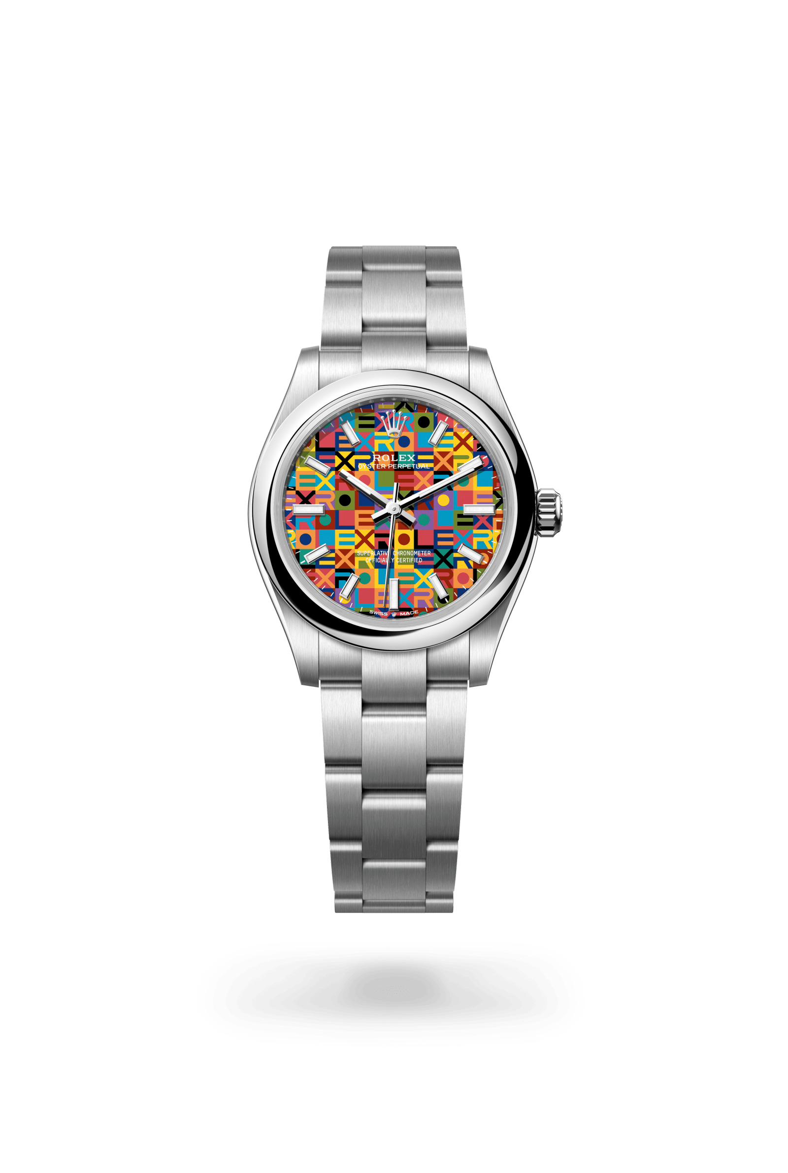 Rolex Oyster Perpetual 31, Oystersteel, Multicoloured with Jubilee motif dial 277200-0019