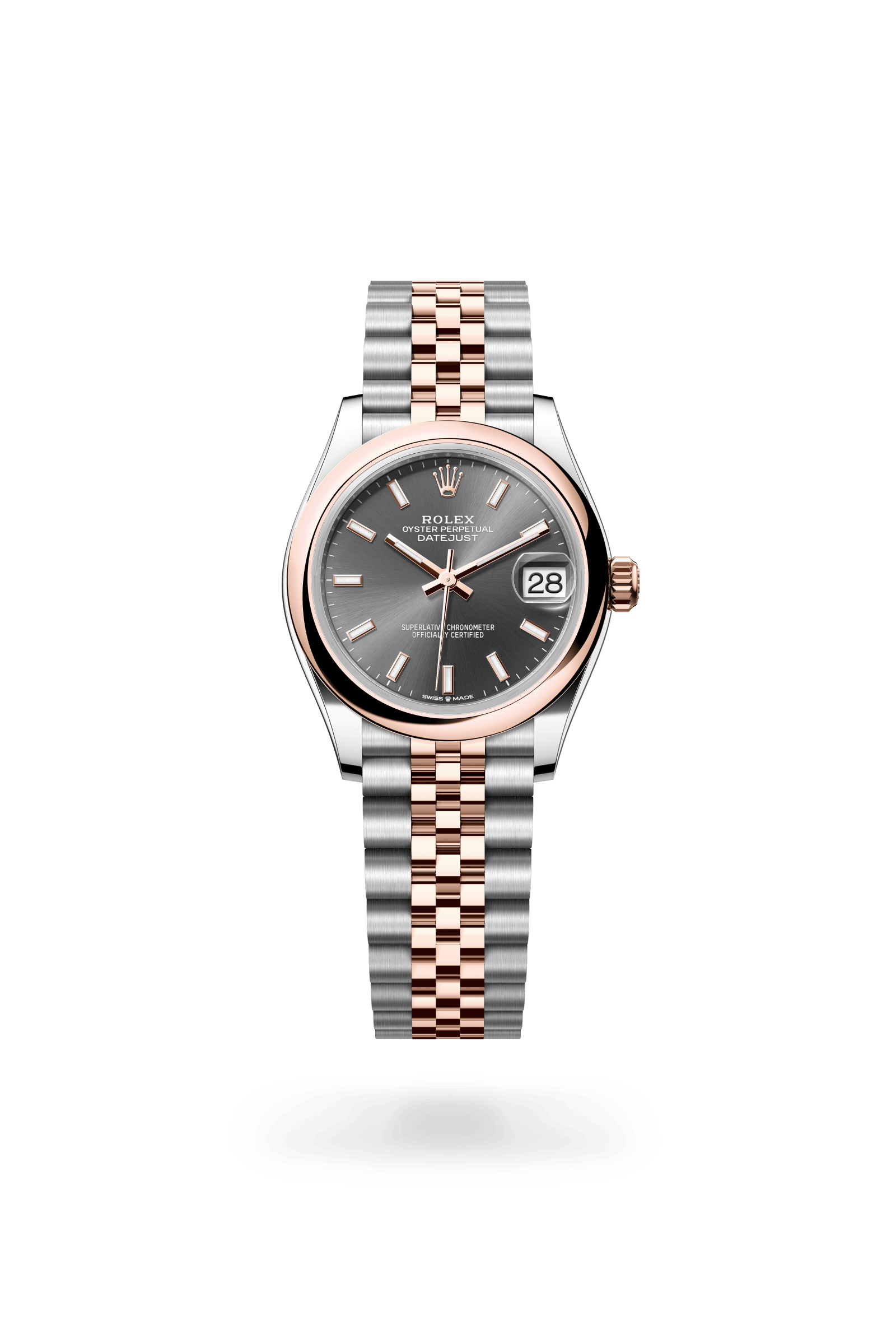 Rolex Datejust 31 Oyster, 31 mm, Oystersteel and Everose gold, Everose Rolesor, Slate dial 278241-0018