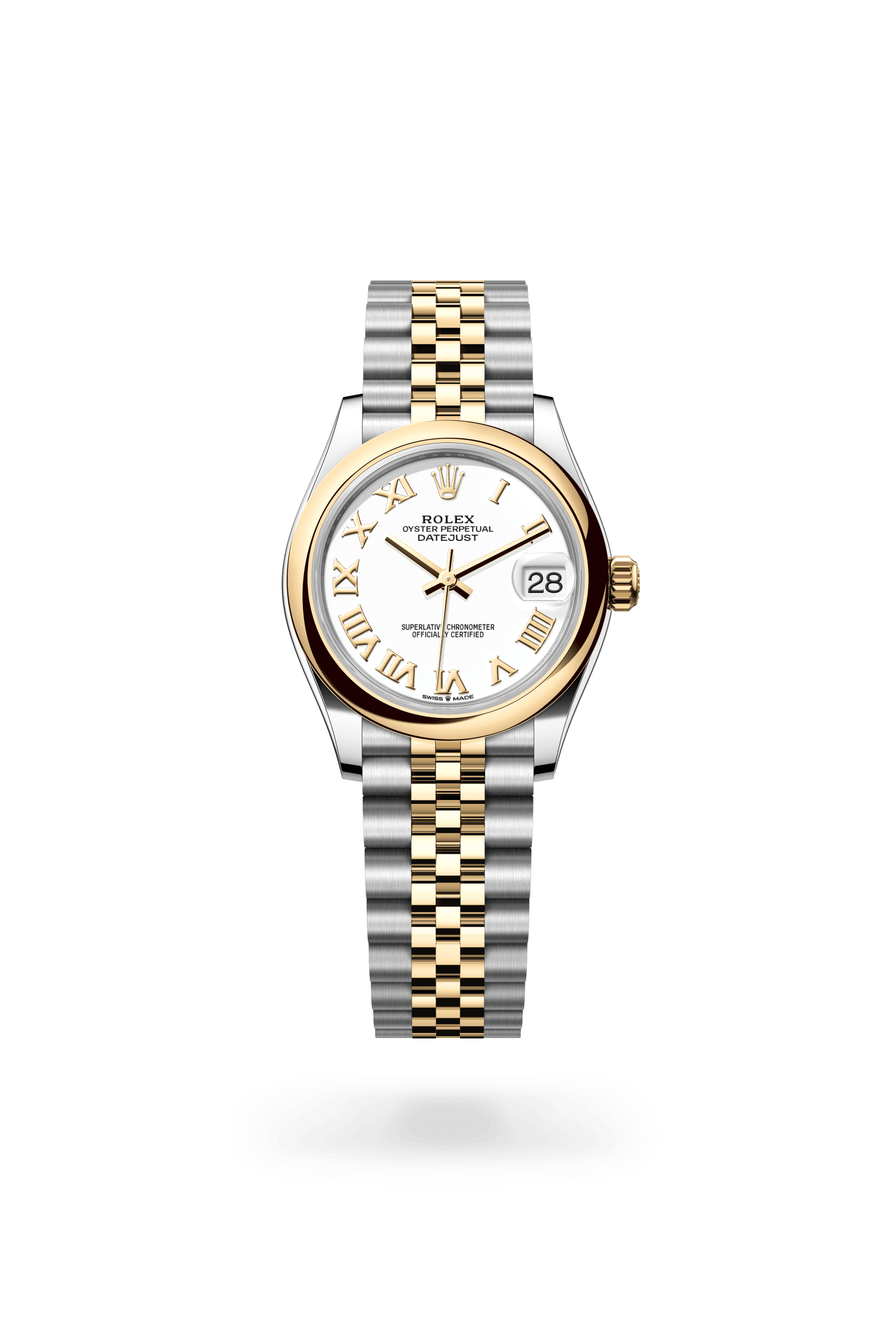 Rolex Datejust 31 Oyster, 31 mm, Oystersteel and yellow gold, Yellow Rolesor, White lacquer dial 278243-0002