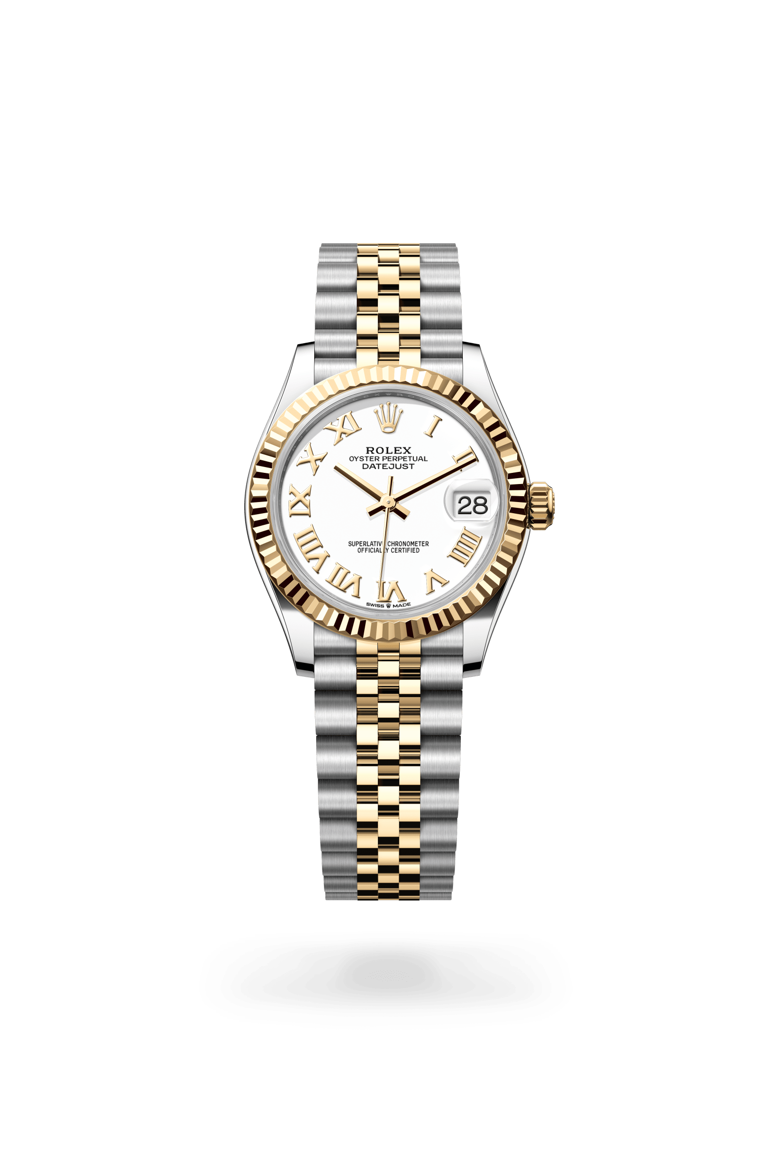 Rolex Datejust 31 Oyster, 31 mm, Oystersteel and yellow gold, Yellow Rolesor, White lacquer dial 278273-0002